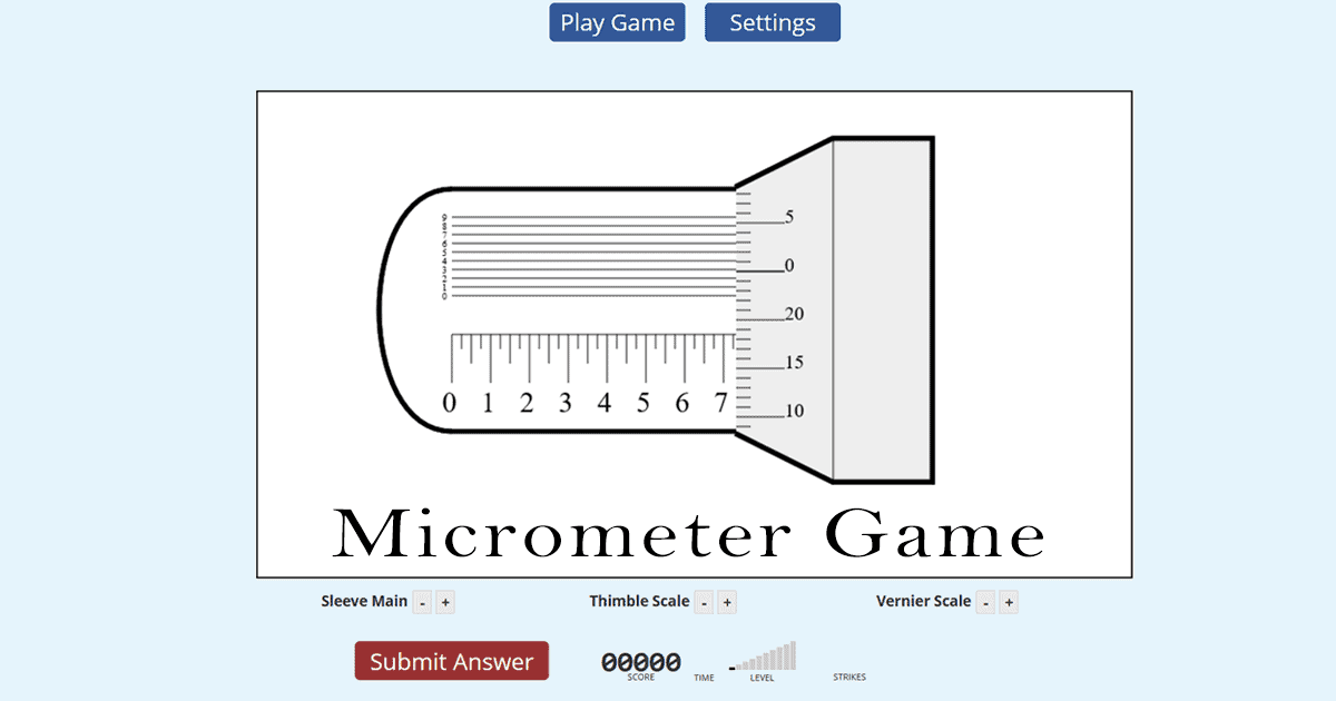 Micrometer reading practice