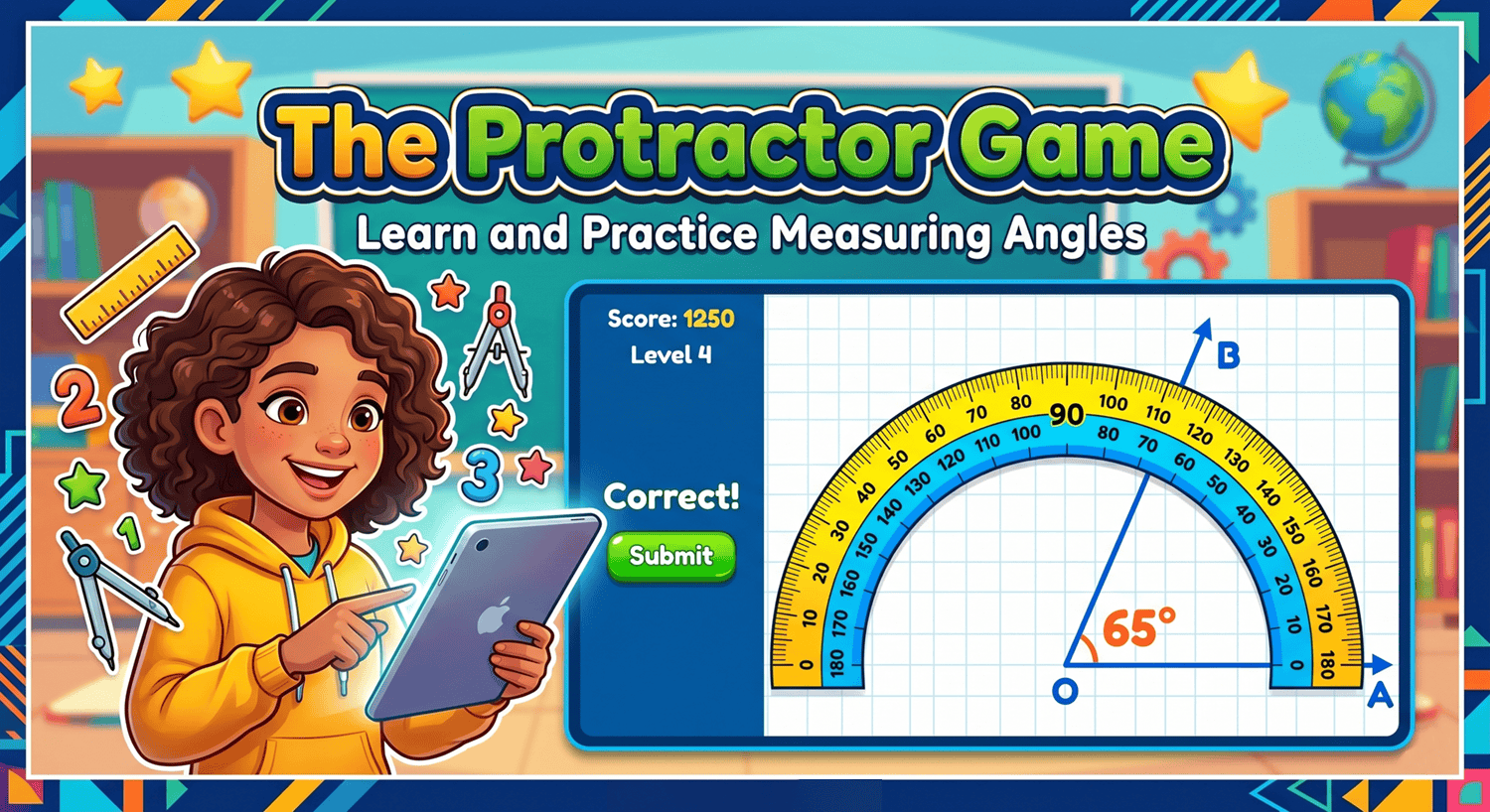 The Protractor Game - Learn and Practice Measuring Angles
